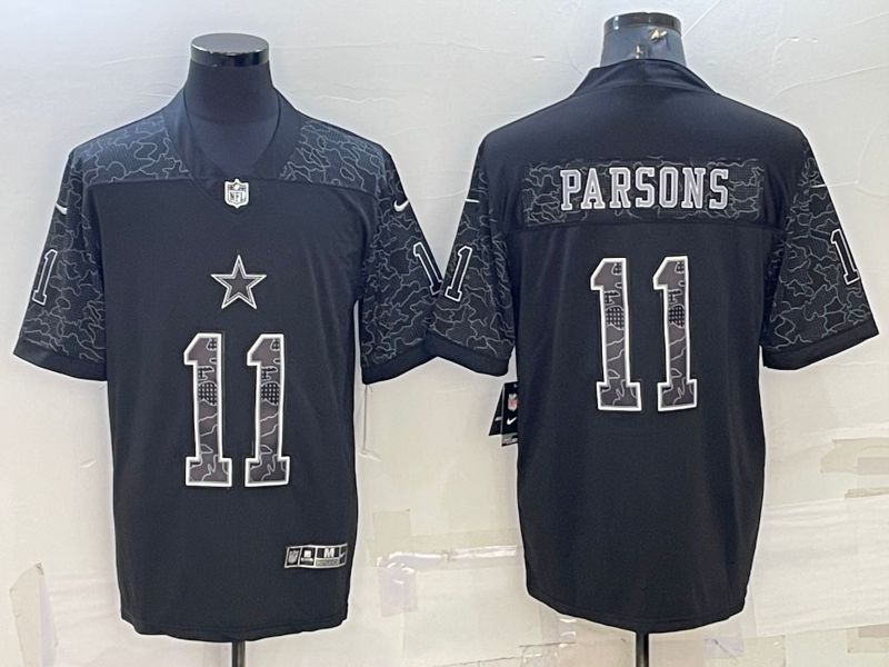 Men Dallas Cowboys 11 Parsons Black Reflector 2022 Nike Limited NFL Jersey